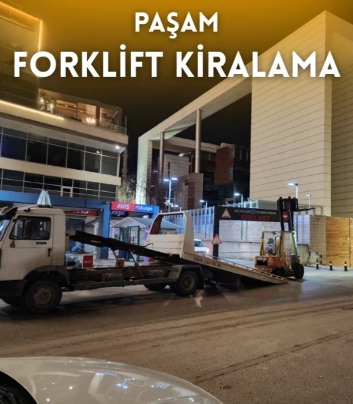 Yenikent kiralık forklift hizmeti veren Paşam Forklift Kiralama sahada çalışma
